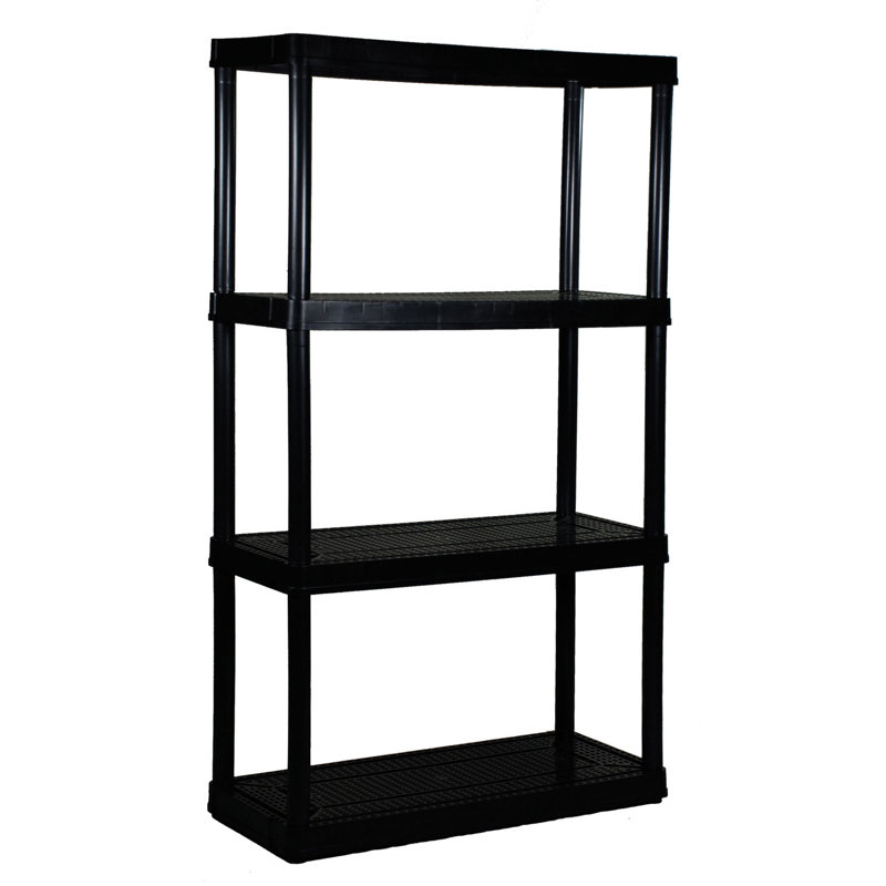 Gracious Living 4 Shelf Fixed Height Ventilated Medium Duty Storage Unit, 29.7" H x 20.8" W x 11.9" D