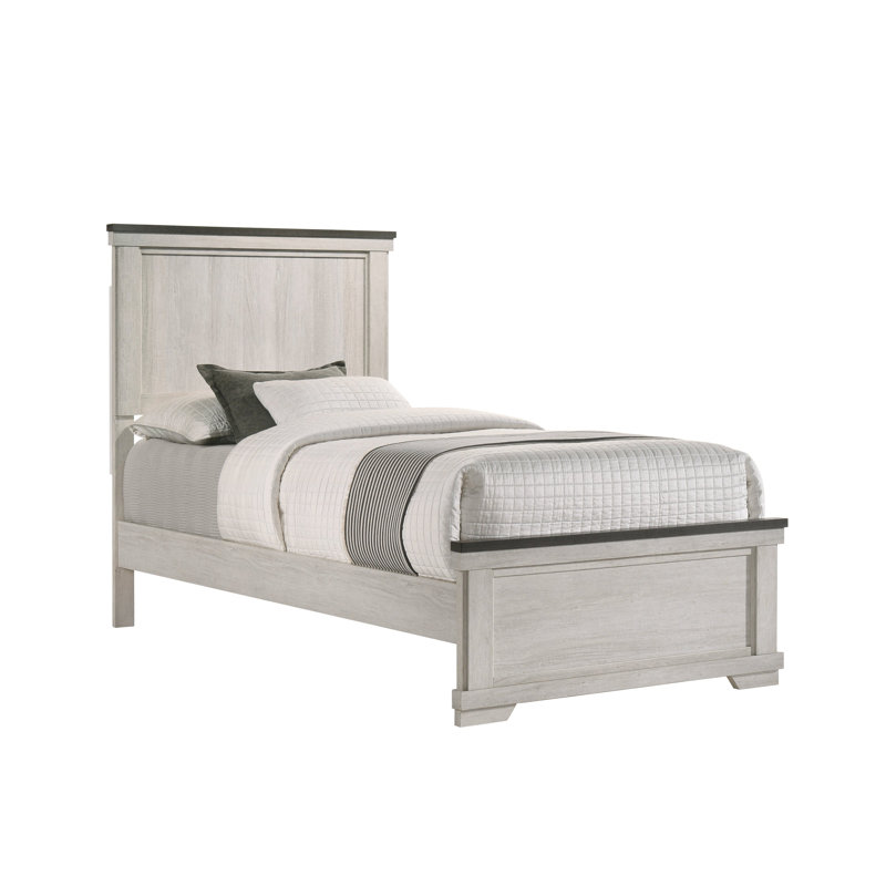 Leighton Cream/Brown Full Panel Bed