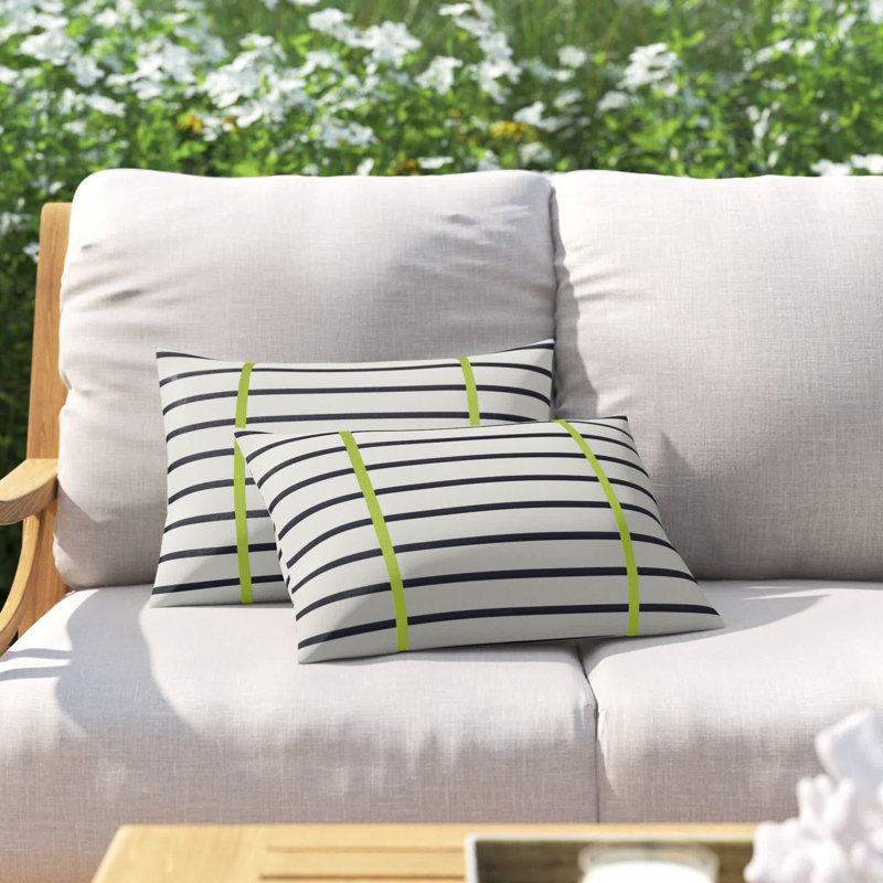 Housse et insert de coussin rectangulaire Stonebrook, 12 po x 18 po, Vert ara