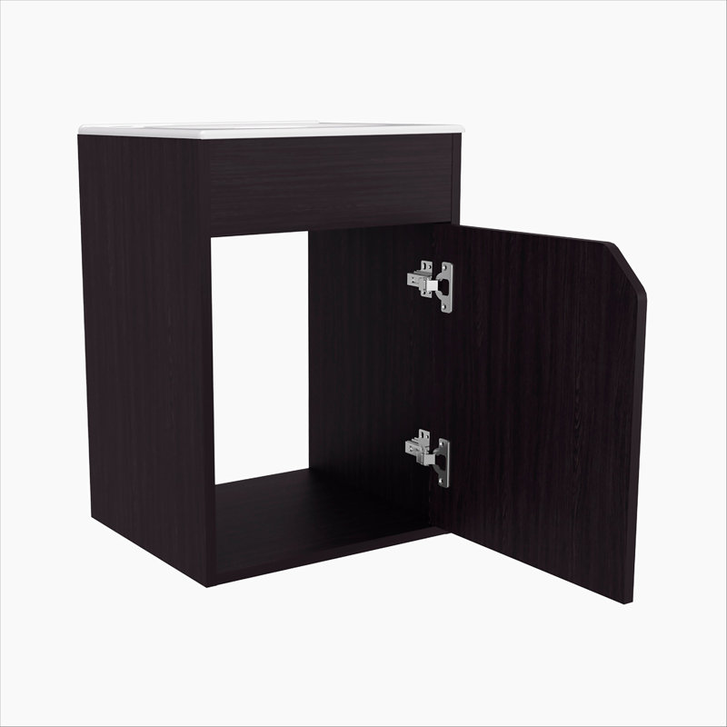 Bathroom Floating Vanity with a Door, Wenge
