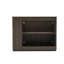 Meuble-lavabo mural de 36 po en noyer, tiroirs noirs doux, pré-assemblé, 4 tiroirs avec fermeture silencieuse, panneau de particules de qualité E1, laque à base d'eau E0, poignée centrale cachée, lavabo profond de 4,7 po,