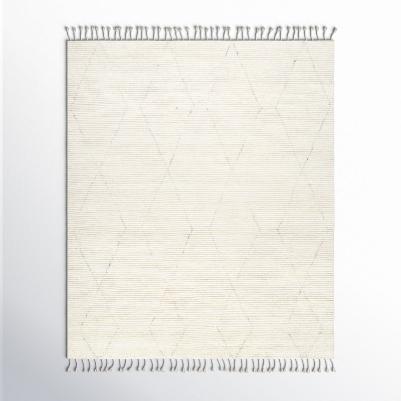 Talon Hand Knotted Wool Geometric Indoor Rug, Rectangle 12' x 15'