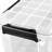 Sterilite 80Qt Gasket Box, Stackable Storage Container with Lids, Black, 12 Pack