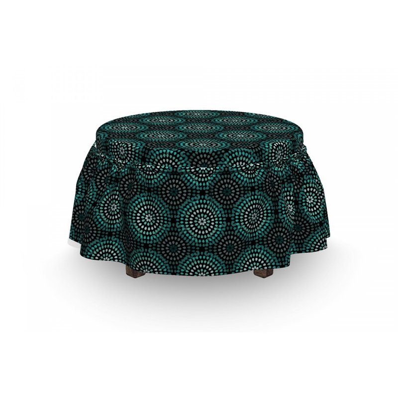 Housse pour repose-pieds motif floral