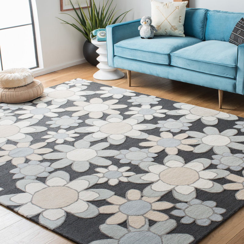 Krystyna Hand Tufted Wool Rug, Rectangle 4' x 6'