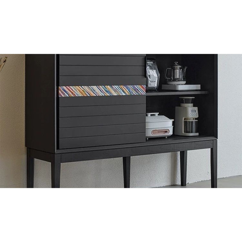 Vitrine de porte coulissante de style Mid-Mid, H 43,31 po x l 55,12 po x P 15,75 po