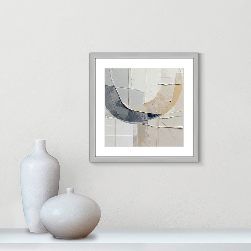 «Plastered III» par Alonza Saunders, 17'' W x 17'' H, Matted Print, Matte Silver
