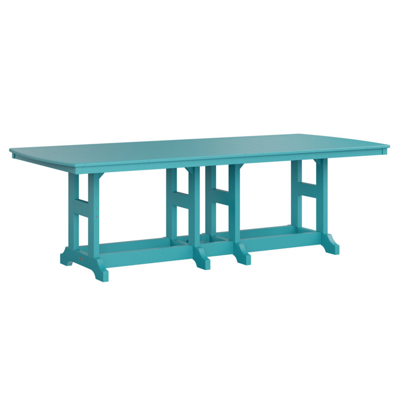 Table de bar rectangulaire Berlin Garden Garden Classic, H 30,87 po x l 96 po x P 44 po, Bleu Aruba