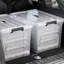 Crystal 55L Plastic Storage Box, Stackable Organizer Box with Lid Clear (Set of 3)