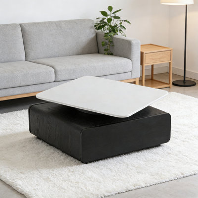 Table basse avec rangement rotatif Modern