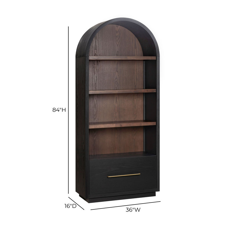Marlow Wood Bookcase with File Drawer | Stylish Storage