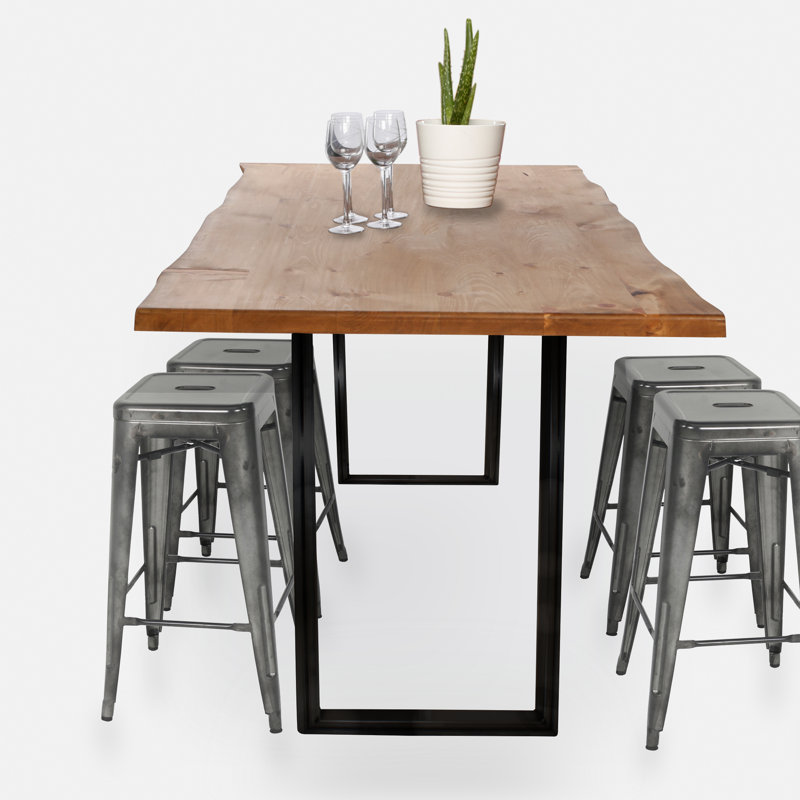 Base de table Live Edge Timber Co., Noir, noir, noir, noir