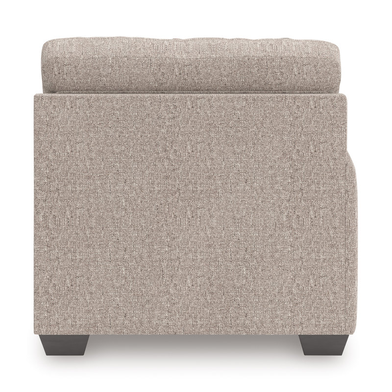 Cronan 3-Piece Sectional With Chaise, Right Hand Facing, Beige Polyester