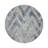 Chevron Vegan Leather Round Pebble Placemat-50817567