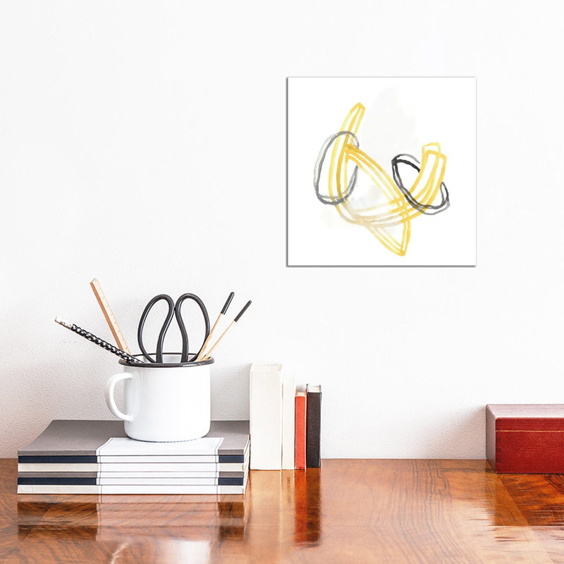 String Orbit V by June Erica Vess - Wrapped Canvas Painting, 30.48 cm H x 30.48 cm W