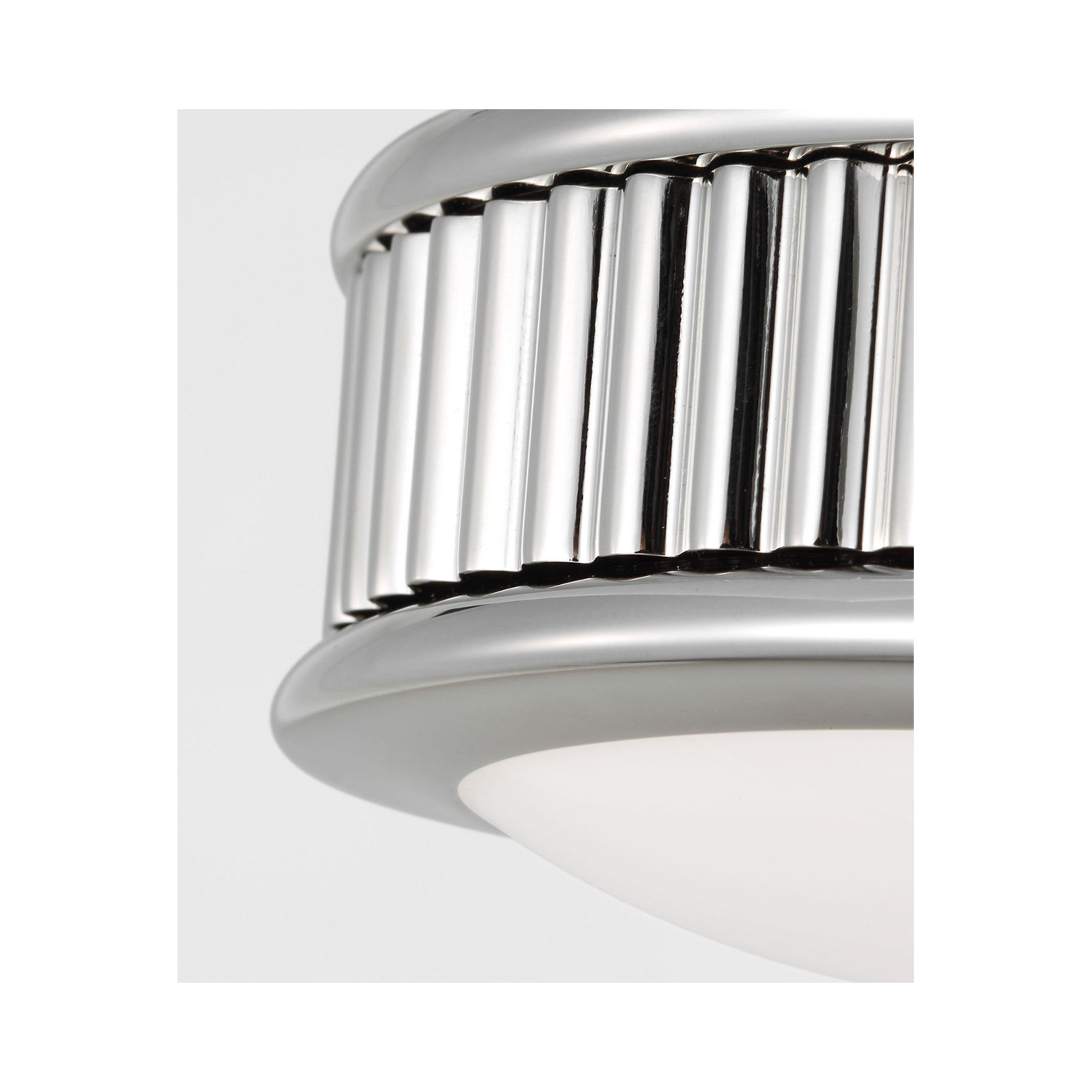 Rigsby Flush Mount, Polished Nickel, 2" H x 5" W x 5" D