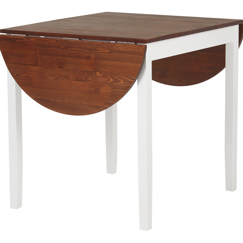 55" Solid Wood Kitchen Table, Drop Leaf Tables for Small Spaces
