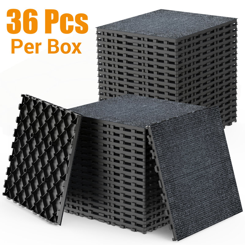 36 pièces de carrelage de patio 12 po pour tapis