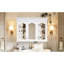 40" Bathroom Storage Cabinet With Mirror And Spacious Interior - Fits Modern Decor Wall Mounted Double Doors Doubles Reflection