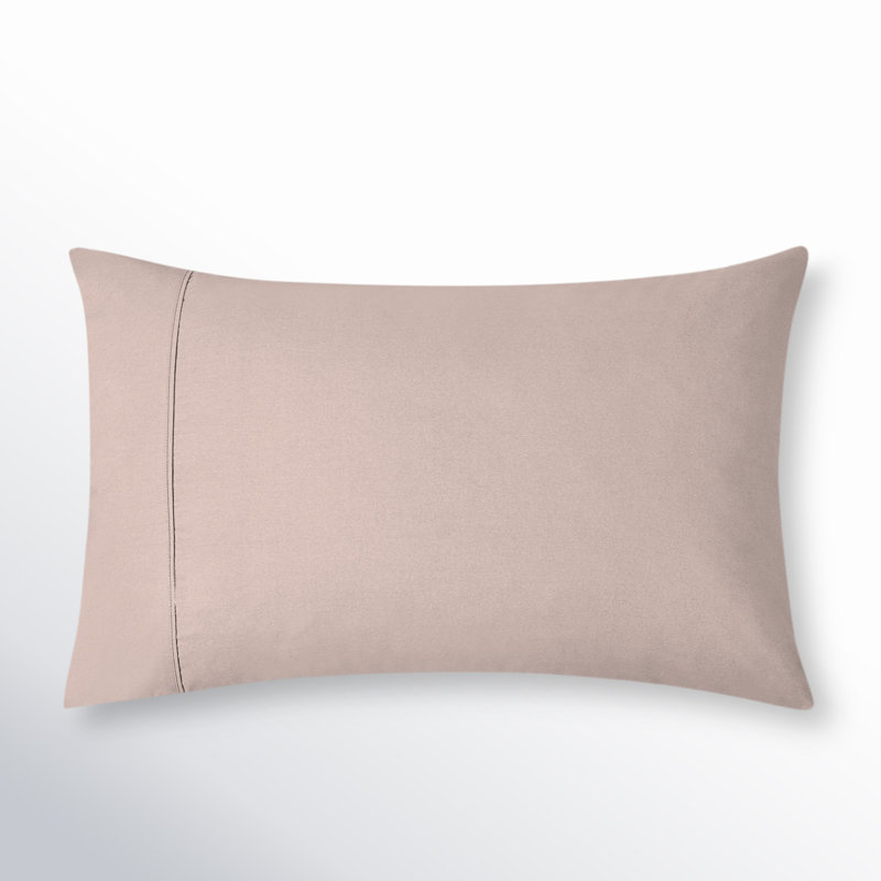 Ultimate Percale 100% Cotton 400TC Cool & Crisp Pillowcases, Standard, Blush