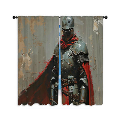 Paire de rideaux obscurcissant en polyester Egill