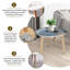 Triangle Nesting Coffee Table Set of 2 Whitetail buck deer frost fog End Table Modern Minimalist Side Table Set for Living Room Bedroom