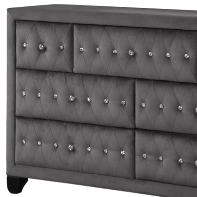 Commode 7 tiroirs Rausch Sophia, Gris