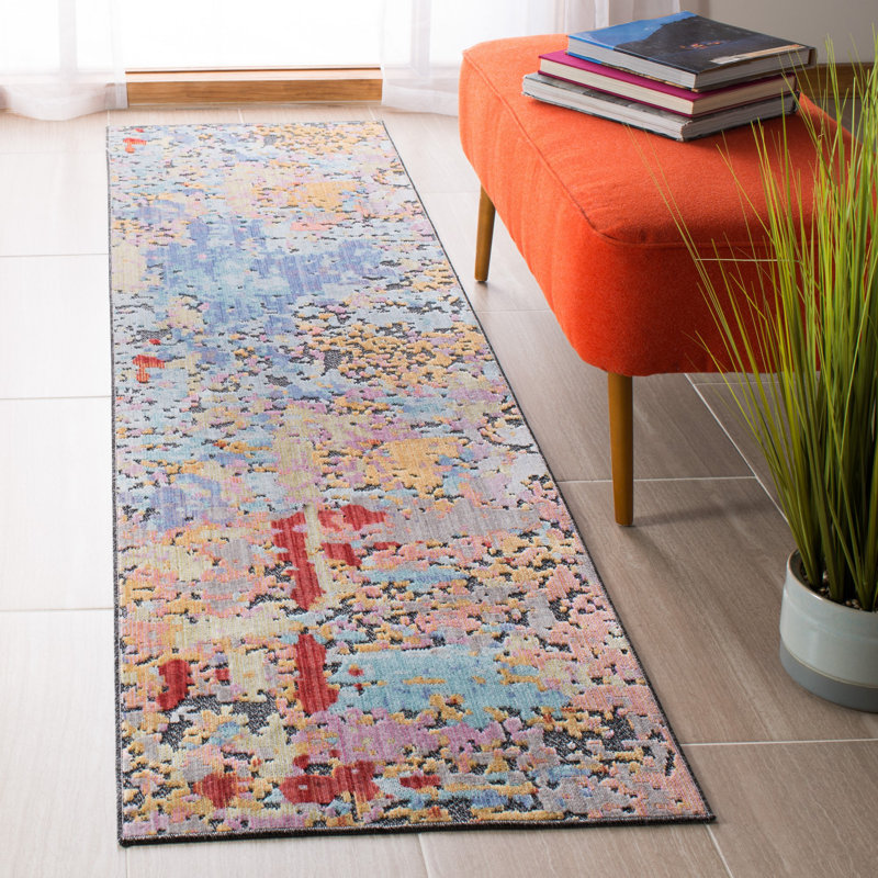 Tapis abstrait Higginson Provance Performance, Tapis de couloir 2 pi 2 po x 8 pi
