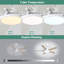 Ventilateur de plafond blanc moderne de 52 pouces avec lumière et télécommande, ventilateur de plafond silencieux à 6 vitesses pour chambre à coucher-675469733-675469728