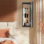 10" W 30" H Surface Mount Frameless Medicine Cabinet with Mirror and 2 Adjustable Shelves-1594626302