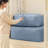  Double Zipper Storage Bags, Clothes Storage Bins Foldable Storage Containers with Reinforced Handles, Closet Organizers and Storage for Clothing, Sweater, Comforter, Bedding (Blue, L)-910428152