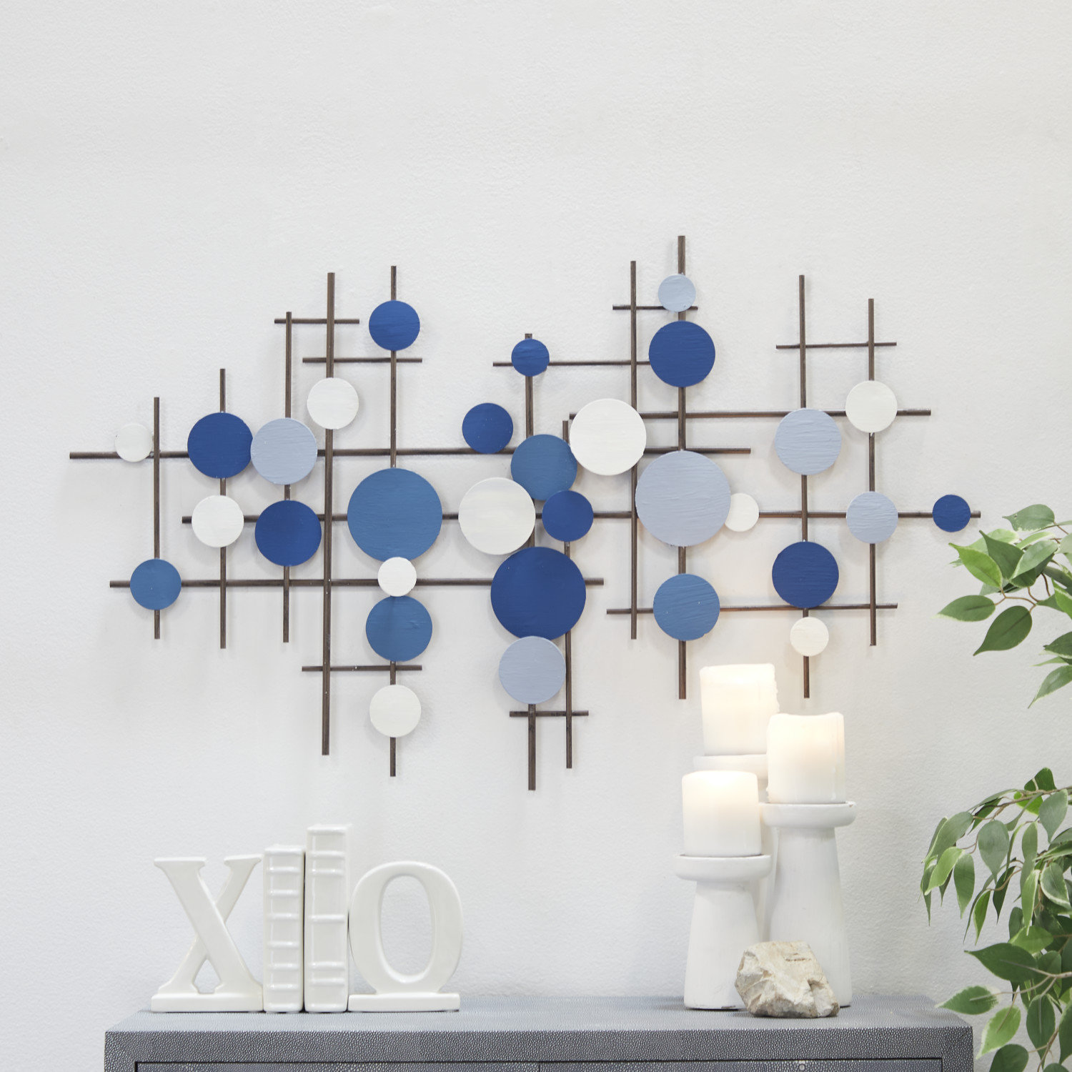 CosmoLiving by Cosmopolitan Contemporary Metal Geometric Wall