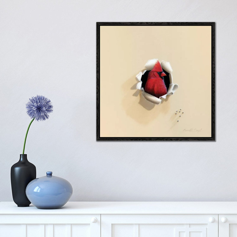 Handsome Red Head by Camille Engel - Print on Canvas, Black Framed, 45.72 cm H x 45.72 cm W