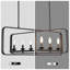 Lustre géométrique 6 lumières de style bougie, luminaire suspendu rectangulaire en forme de bricolage noir pour salle à manger
