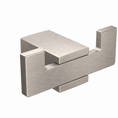 SleekHold Brushed Nickel Double Robe Hook