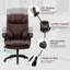 Fauteuil de direction luxueux en cuir avec support lombaire réglable-103120162
