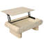 Table basse à plateau relevable, bureau extensible moderne avec rangement caché