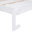 Grand lit escamotable mural avec tablettes supérieures et USB, blanc