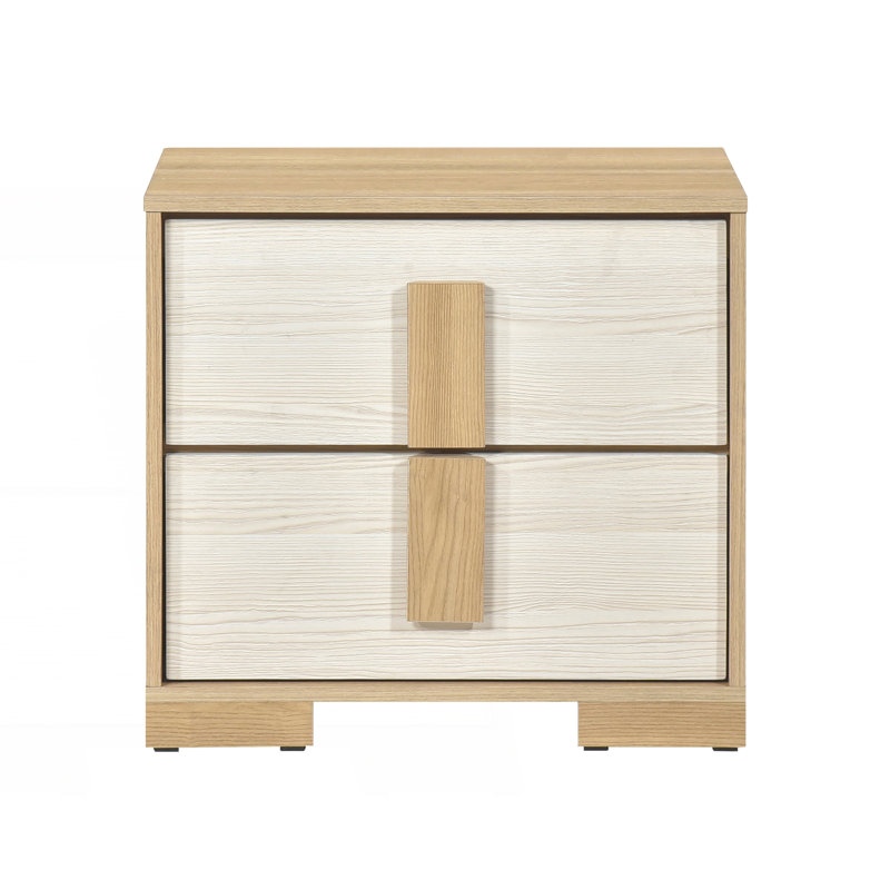 Table de chevet contemporaine à 2 tiroirs avec rangement