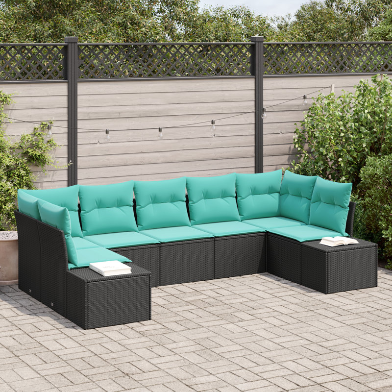 Ensemble de canapé de jardin avec coussin 7 pièces vidaXL