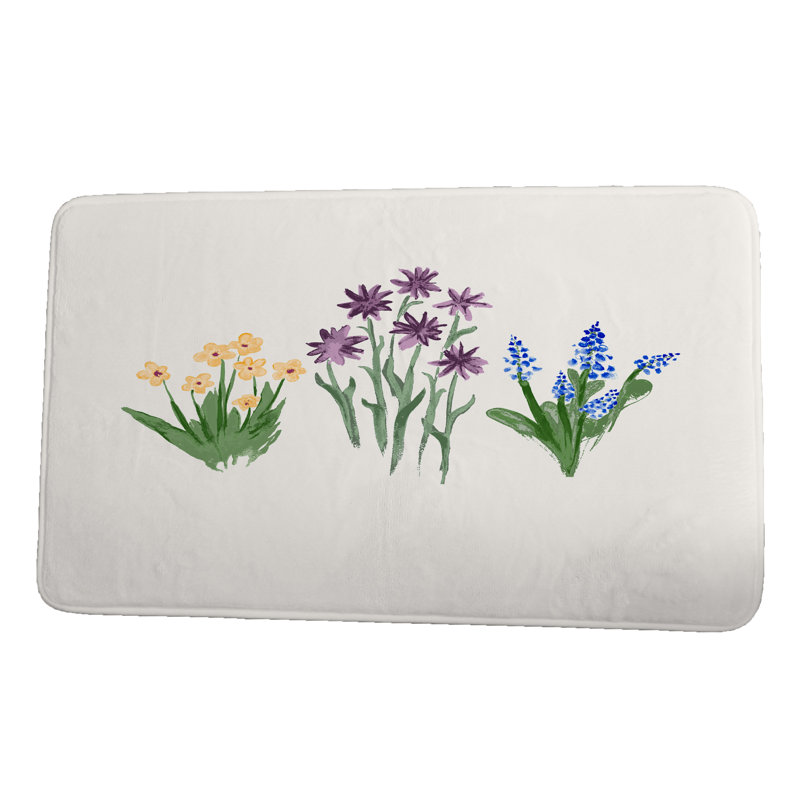 Lowther Non-Slip Bath Mat, 21" W x 34" L, Purple/Blue