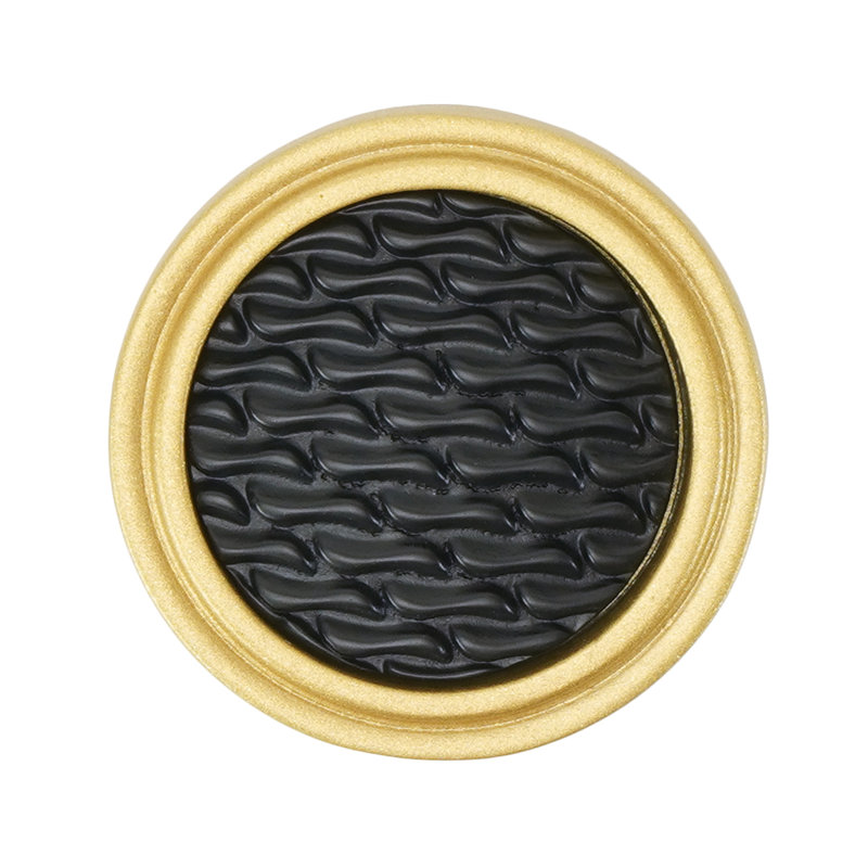 Spectra Waves knob in gold finish, Gold/Black