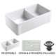 Floretta 33" L x 18" W Double Basin Farmhouse Kitchen Sink With Grid and Strainer