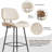  26.7" Counter Stool With Faux Leather and Walnut Wood-1901890843