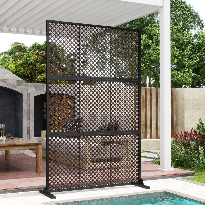 Paravent en métal 72 po H x 47,75 po W2, Brun