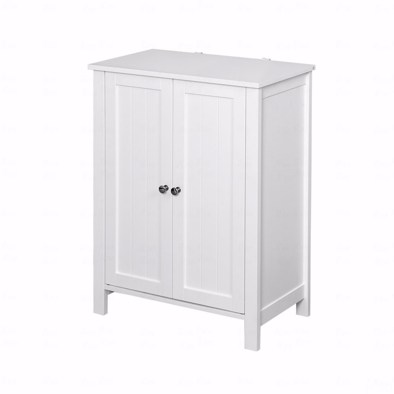 Armoire de rangement pour salle de bain avec tablettes réglables à double porte