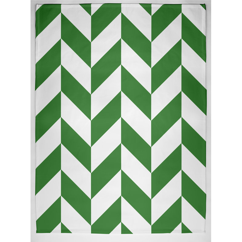 Solange Plain Weave / Muslin Throw Blanket, Green