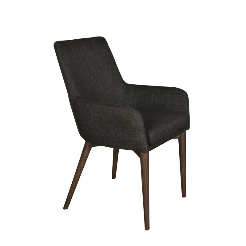 Hornby 22" Wide Upholstered Dining Chair, Dark Gray