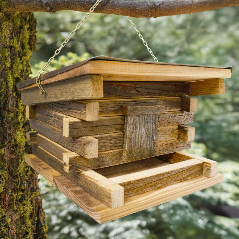 Franklin Feeder Log Cabin Cedar Feeder