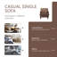 Fauteuil club en simili cuir Charlton Home® (brun)-1306829846